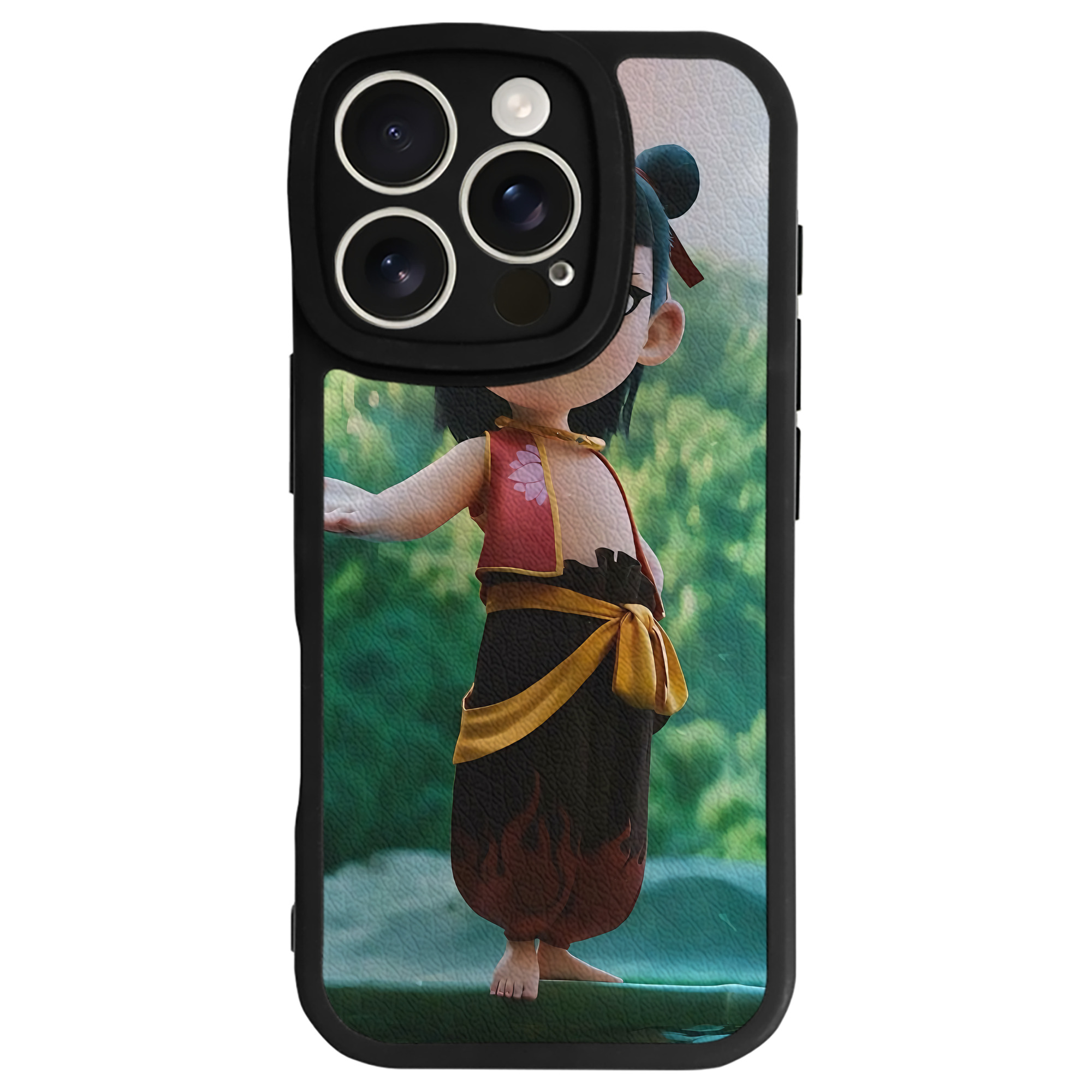 （画像用） Ne Zha 2 ナタ 魔童の大暴れ 【iPhone 16シリーズ対応】シリコンスマホケース（レザー調） 材質：シリコン